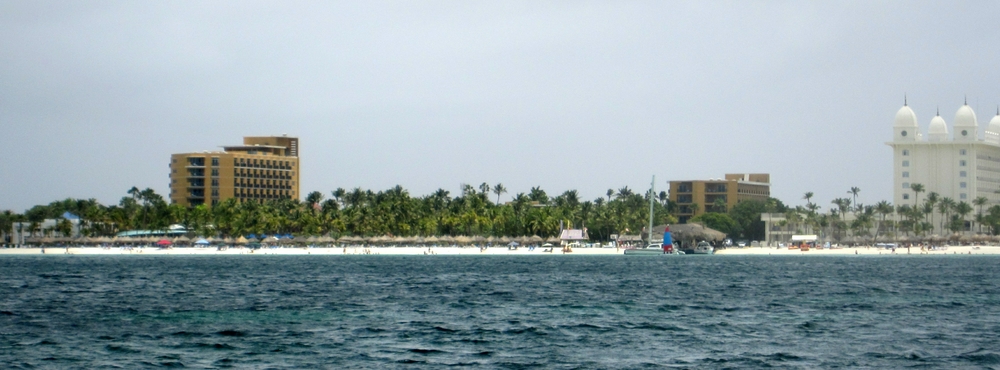 The Hilton Hotel from the dive boat as we sped back after a couple of dives. 