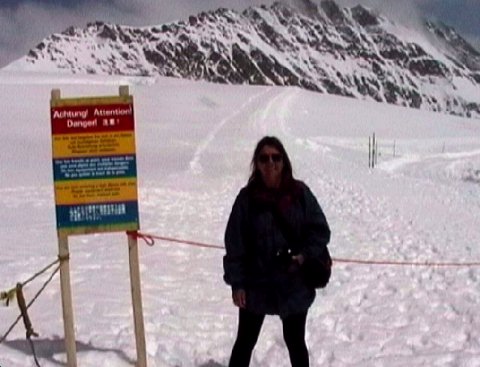 The Aletsch Glacier: The longest in Europe.
            <br />
            A stroll out on the glacier in June - there is skiing all year round, and a daily husky sled display.