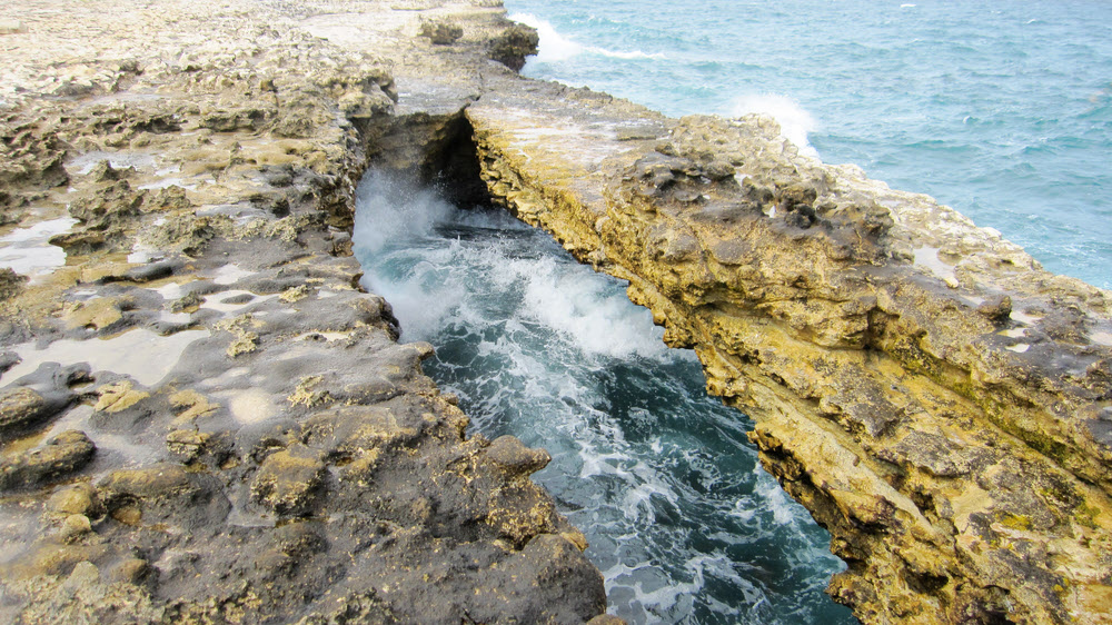 Devil's Bridge, at the Atlantic, east end, of the island.