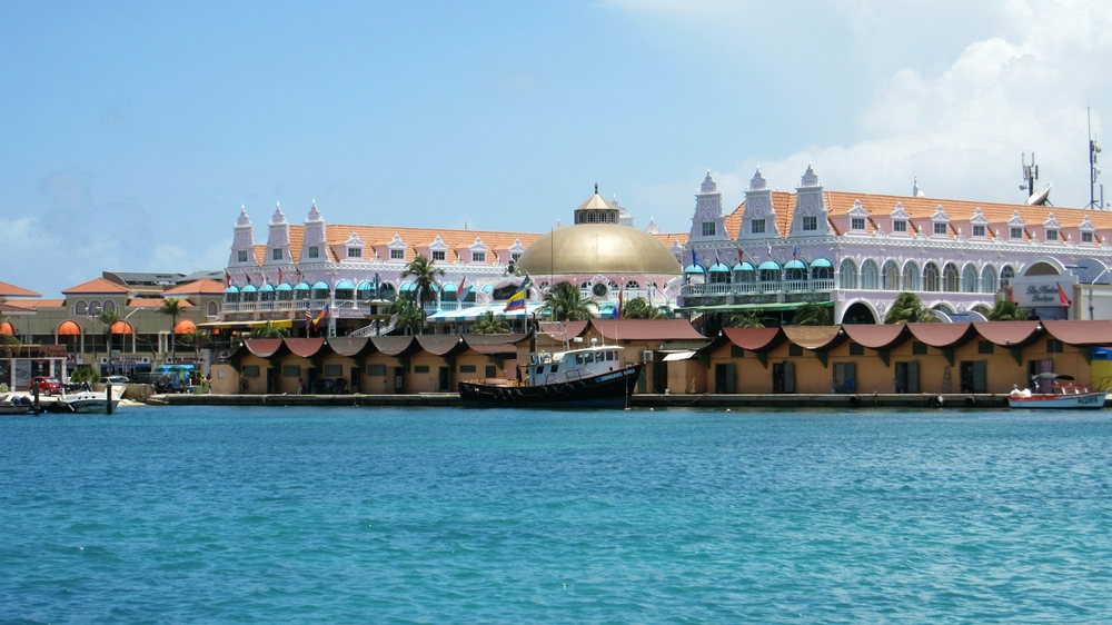 Is it Dutch colonial architecture? Is it a mosque? Shopping malls beside the cruise liner dock.