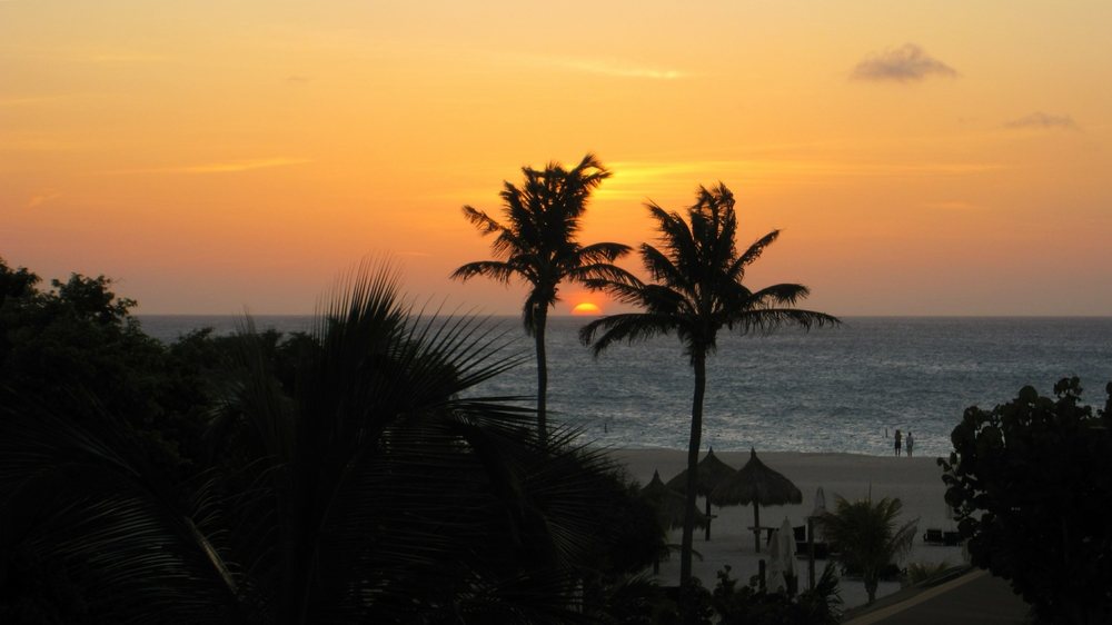 Beautiful sunsets seemed to be very common on Aruba.
