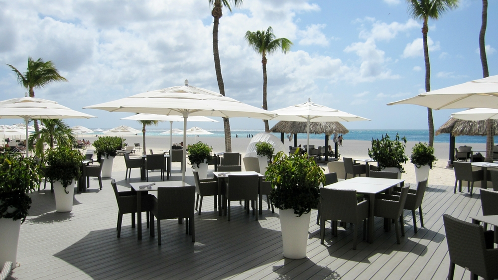 The Elements restaurant decking area.