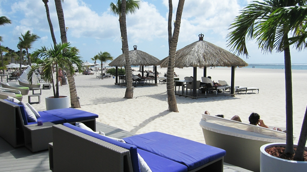 Seating area beside the Sandbar.