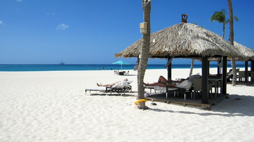 For a consideration, you can eat a special dinner under one of these palapas on the beach.