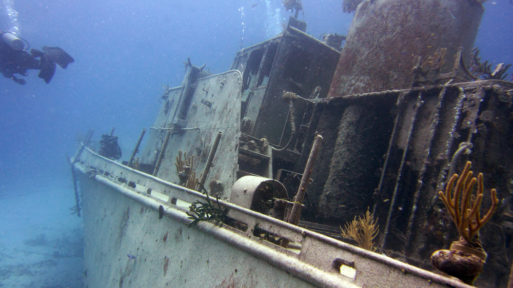 The port side of the 'David Turner' wreck.