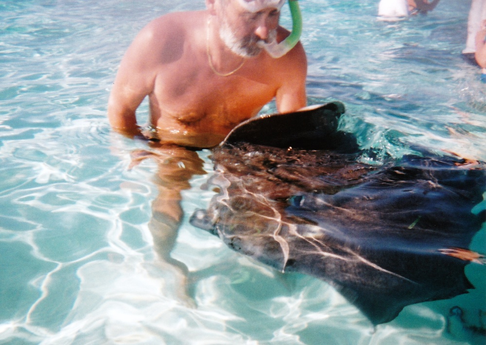 John hand-feeding a friendly one...