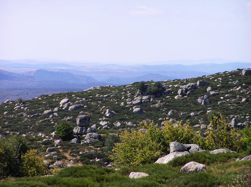 The views stretch for miles during this day's walk.  (155k)