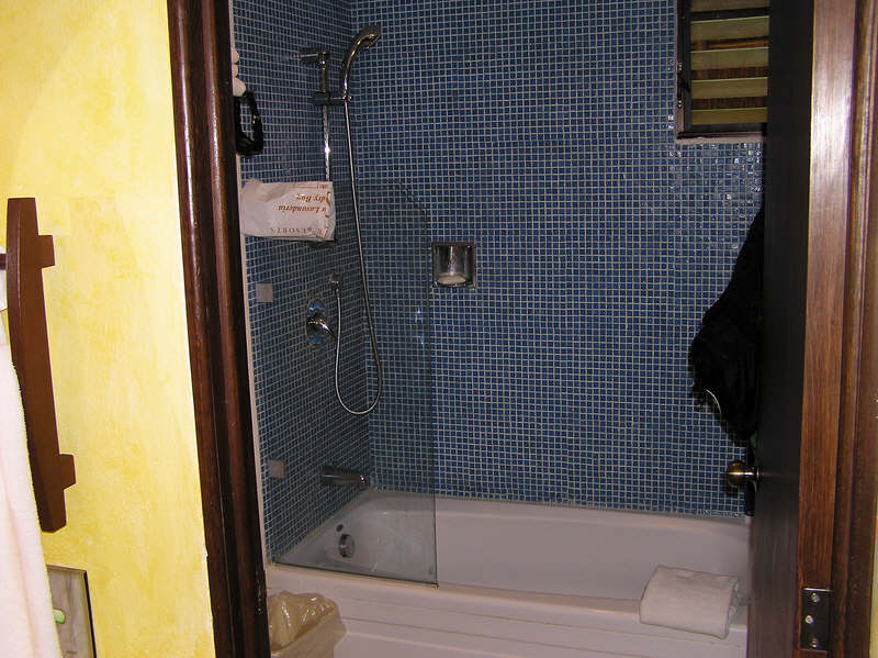 Our room's shower area.  (91k)