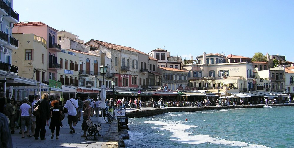 Chania's picturesque harbour is a popular destination.