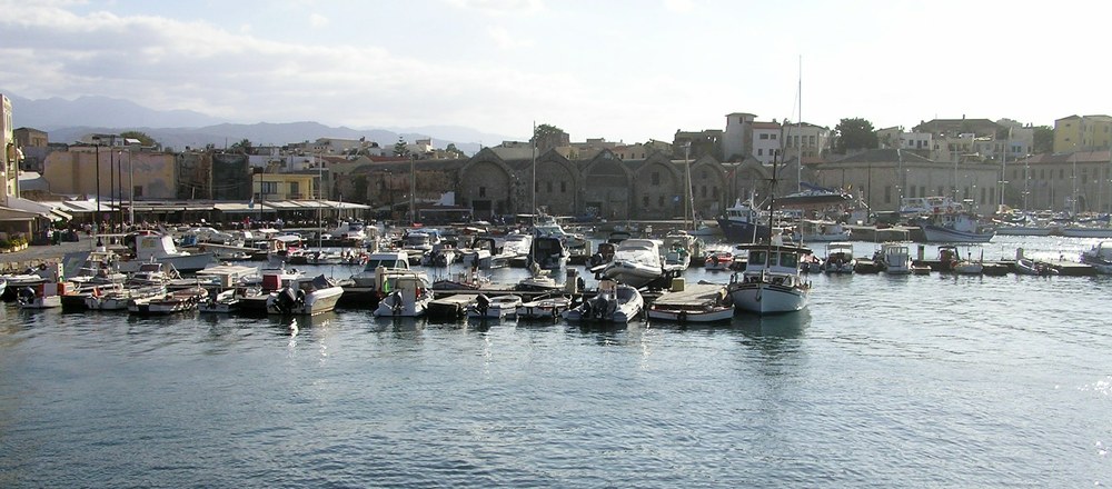 View across Chania harbour.