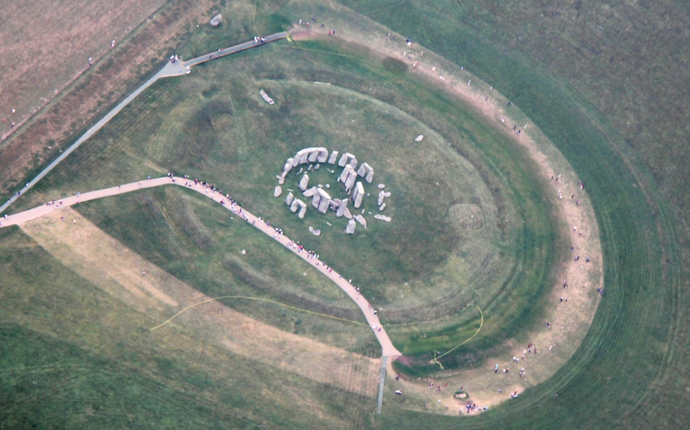 Stonehenge from above.