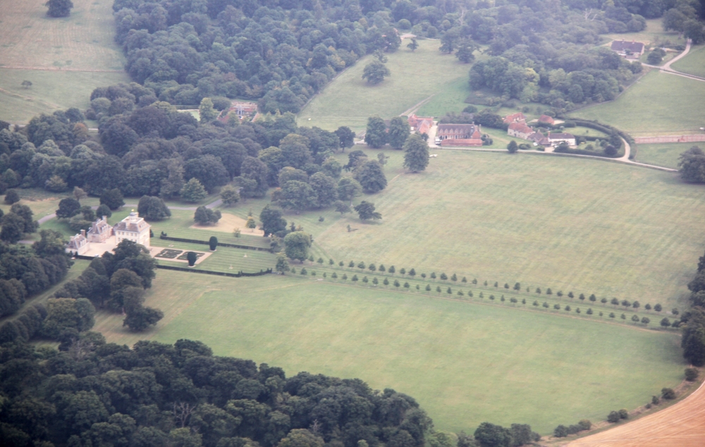 Some posh houses can be seen from just a couple of thousand feet up.