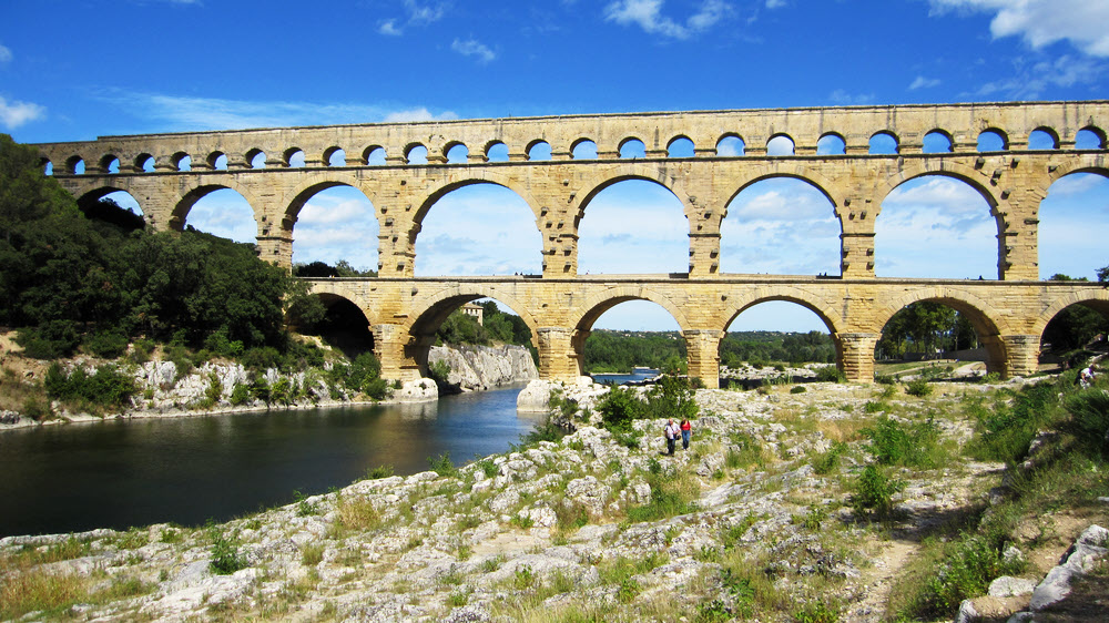 The magnificent Pont du Gard near Nîmes.