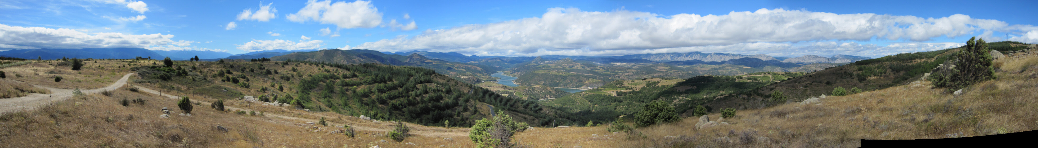 Panoramic view near the ruins of the Chapelle Saint-Barthelemy above Belesta.