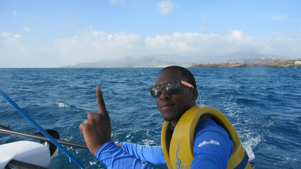 Number One Hobie cat driver: Shahim from the watersports centre.