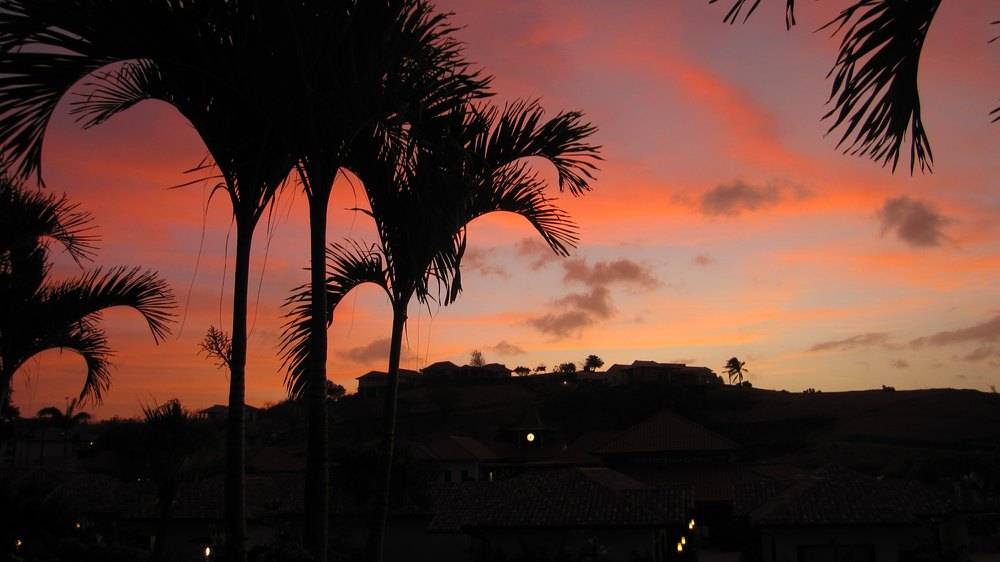 Sunset from our veranda.