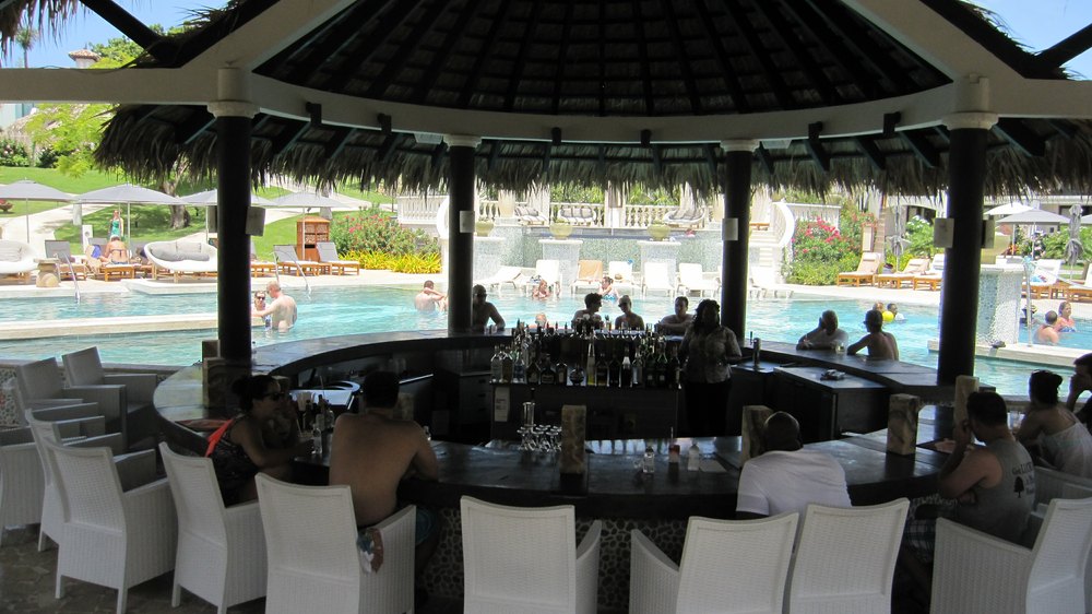 The South Seas pool swim-up bar.