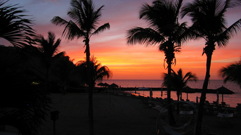 Sunset from our room's patio.