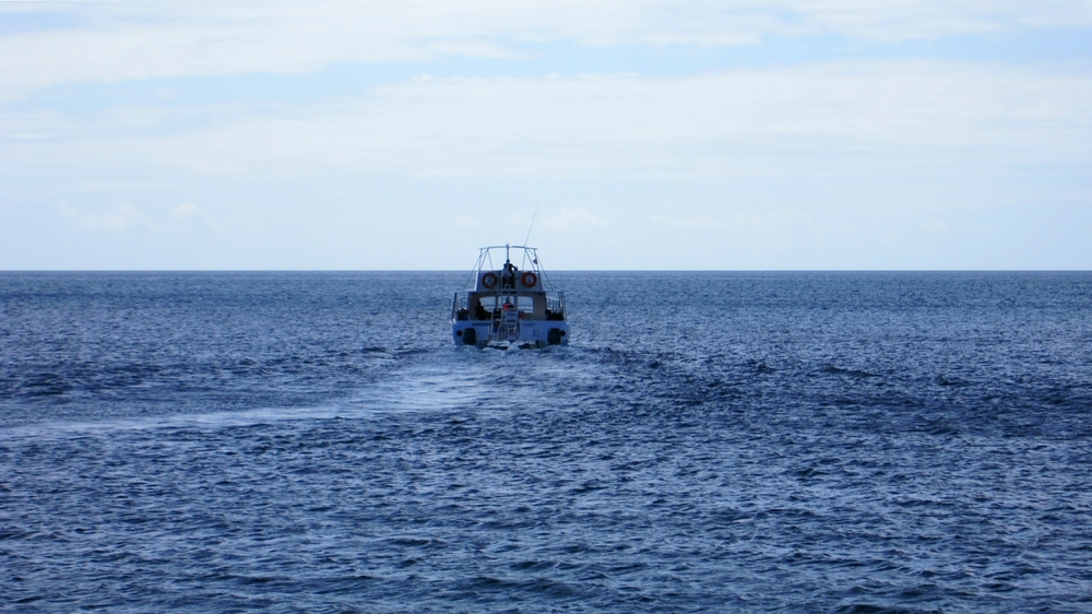 Heading out on Sandals' well-equipped, fast Newton dive boat.