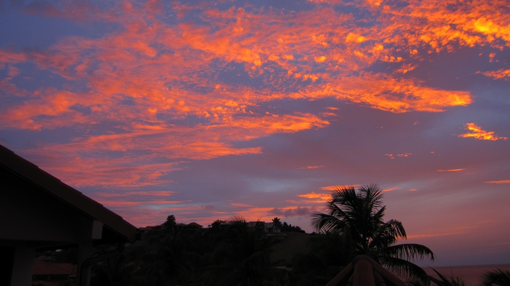 A beautiful sunset from our balcony.