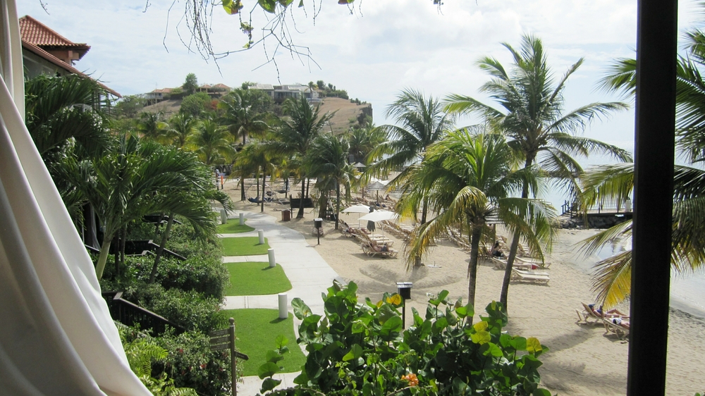 The view from our patio down to the beach.