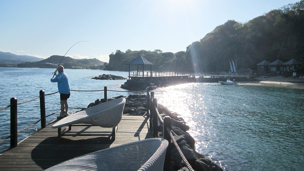 Some guests bring their own fishing rods.