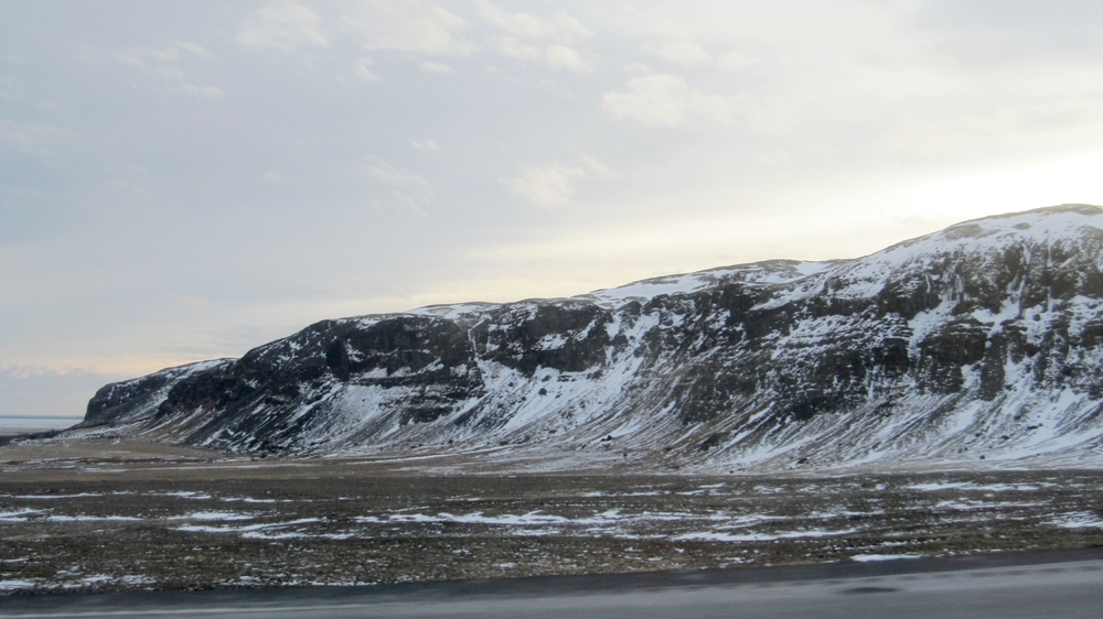 The edge of the volcano that provides the geothermal source for the Hellisheiði energy plant. 