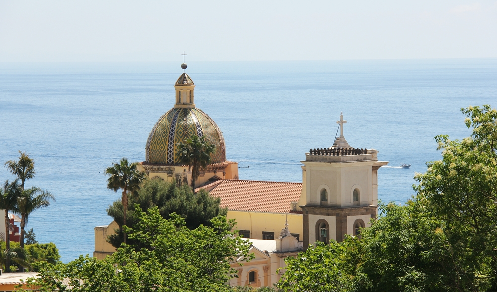 The large majolica cupola of St Maria Assunta.