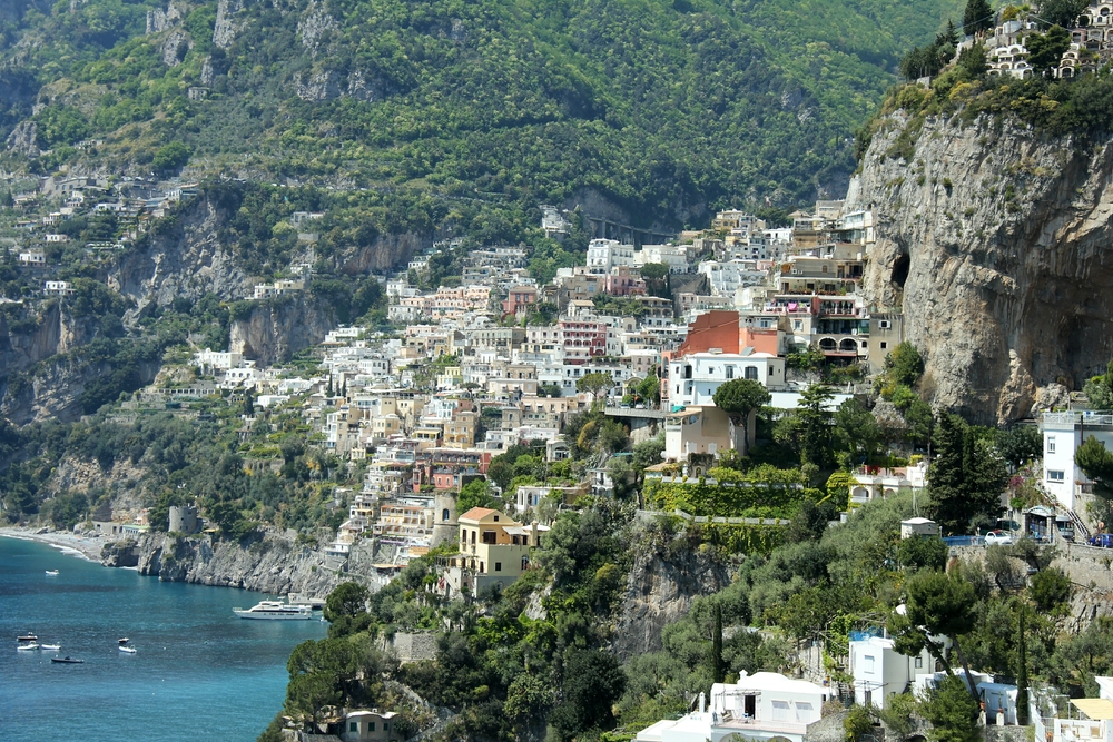 Positano from the east.