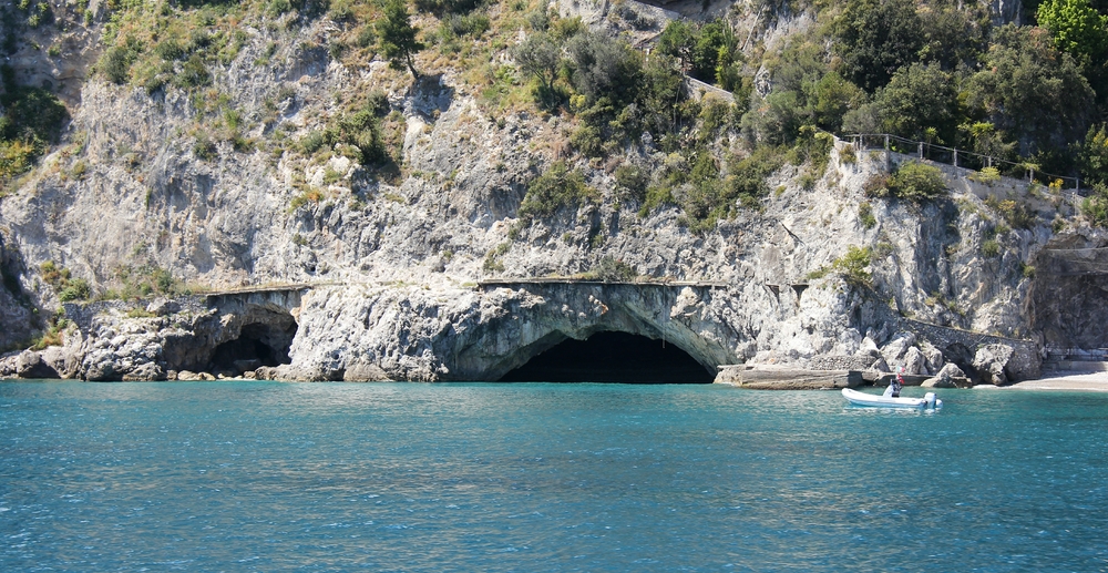 Limestone areas always have caves - the Amalfi Coast is no exception.