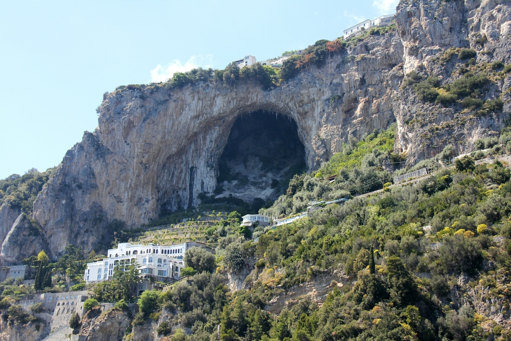 A huge cave in the limestone. 