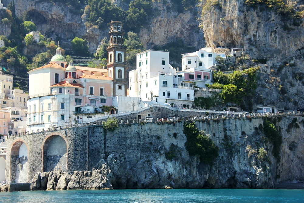 The eastern end of Amalfi.