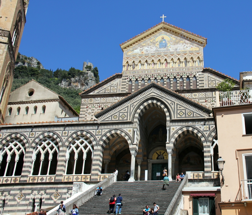 Amalfi cathedral with its magnificent steps.