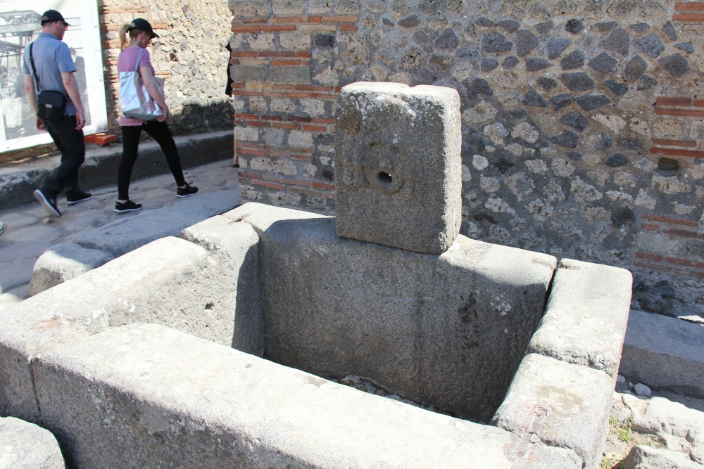 And here is one of the fountains. Unfortunately they used lead piping to carry the water around.