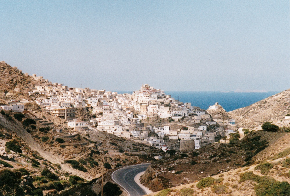 The village of Olympos - a long drive over a rough road in the north of the island.