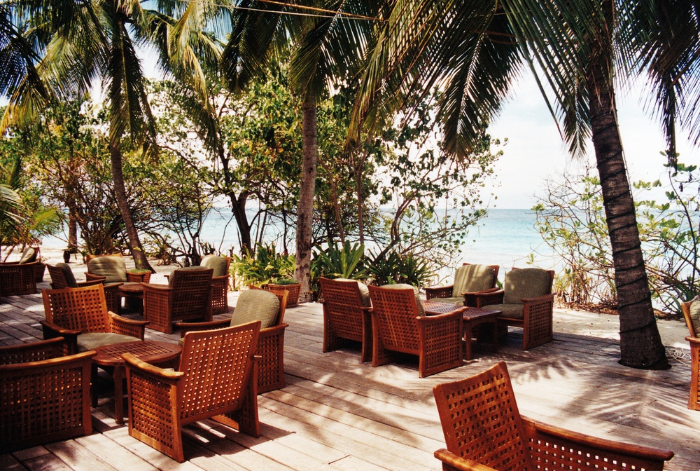 A great place for an evening drink, the decking area was also used for dances.