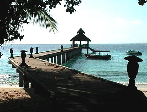Looking back along the reception jetty.
