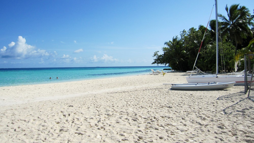 The beach in front of the new watersports centre. 