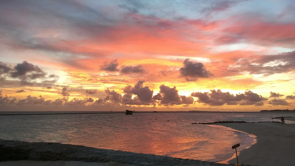 There were some spectacular sunsets seen from Cafe Mass.