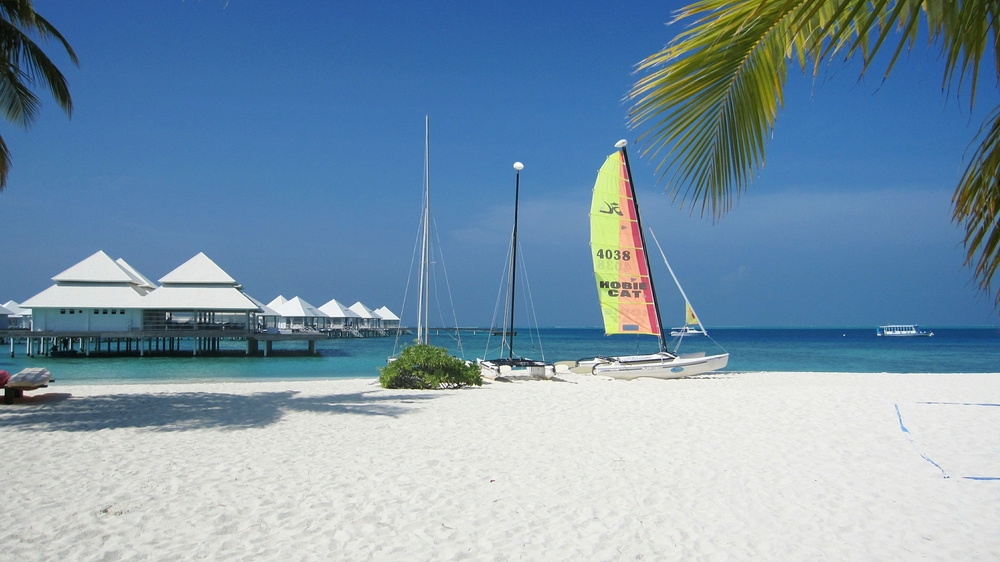 Part of the Watersports area between the Beach bar and the Water Villa jetty.