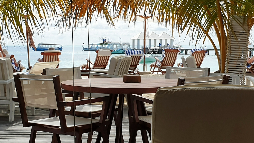 The view from the Beach Bar, looking towards the main jetty.