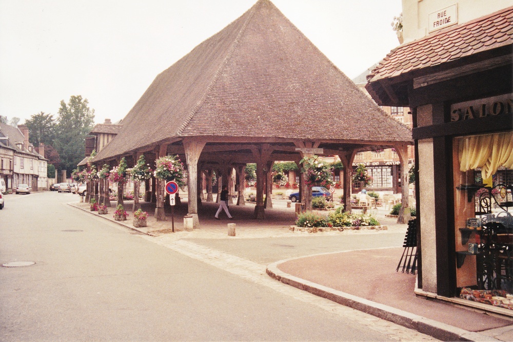 The timbered halles in the market square in Lyons-la-Forêt where we stopped off for a stroll.