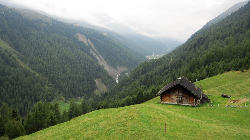 View from Lenzenalm mountain hut