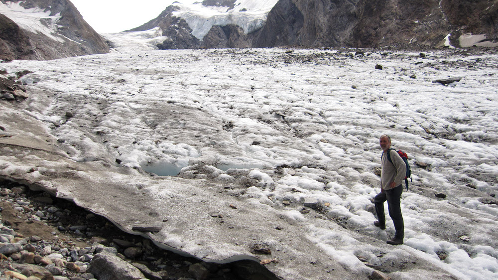 Posing on the Gaisberg glacier