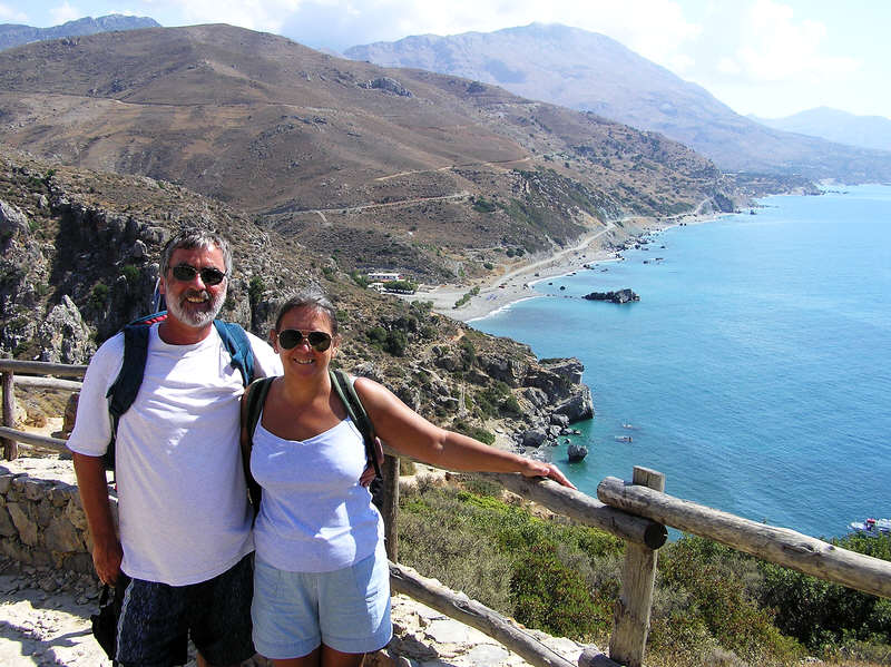 On the descent down to Preveli beach. (97k)