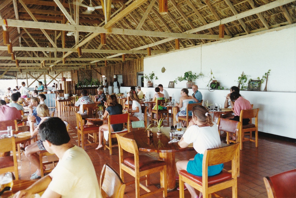 The dining room - Linda in the right foreground.  The food on Bird was excellent.