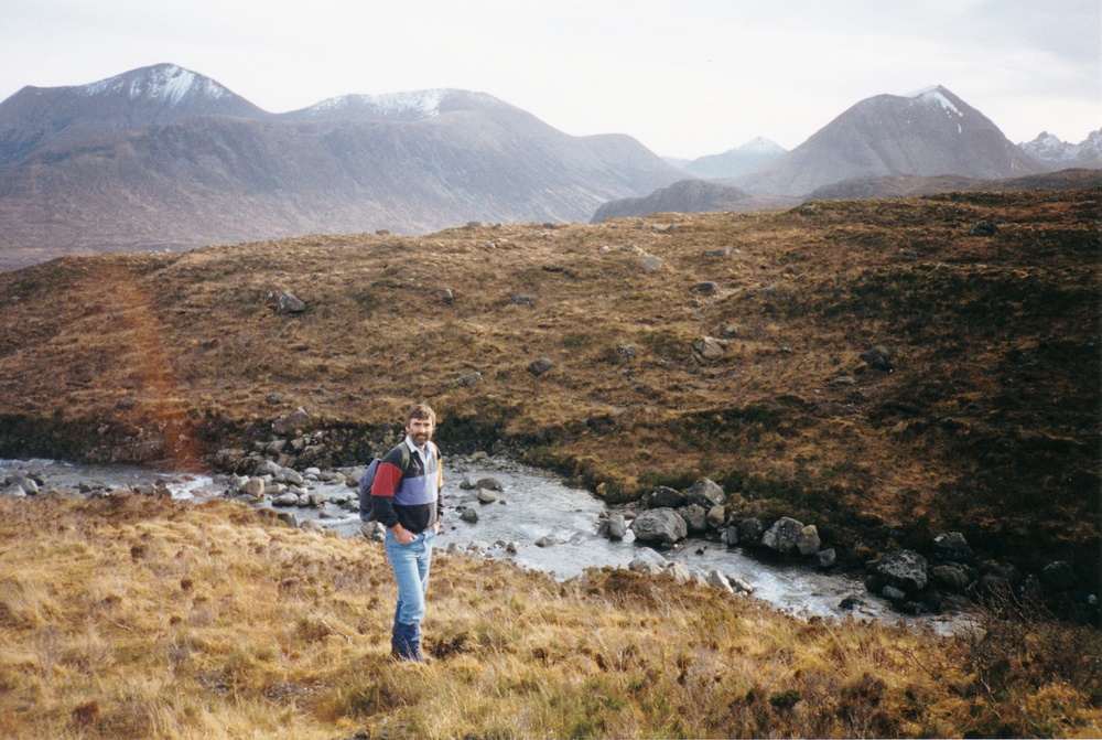 A glorious February day in the Cuillins - but we kept an eye on the weather every minute...