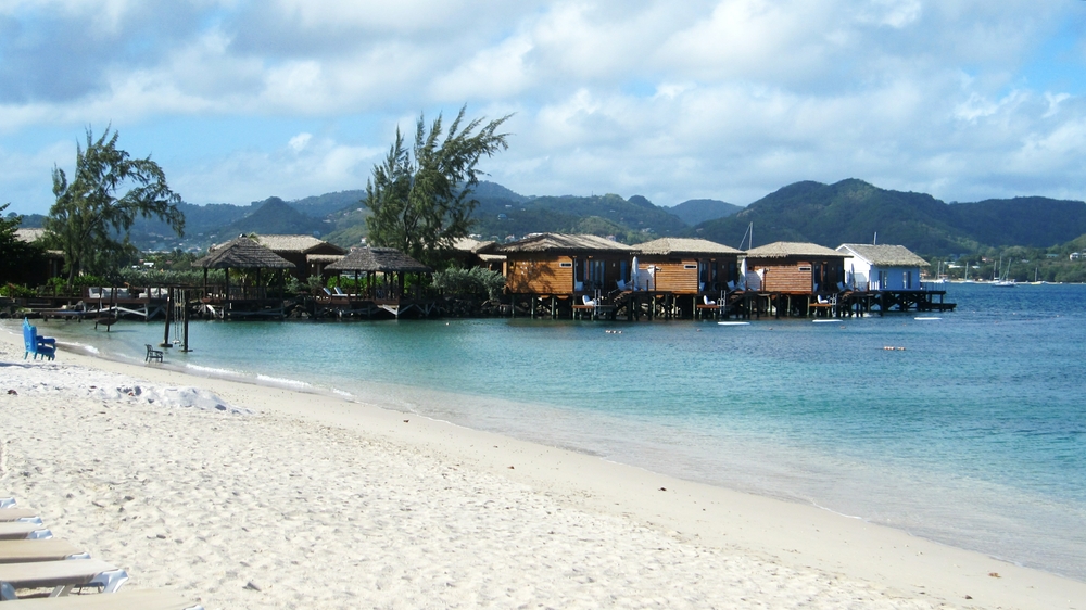 The over-water villas.