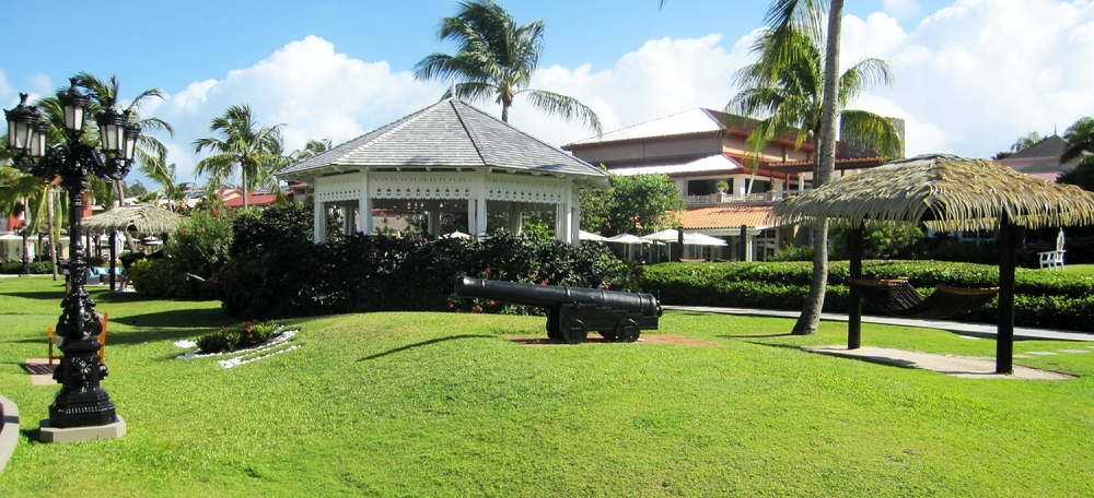 There are several gazebos used for weddings around the grounds. 