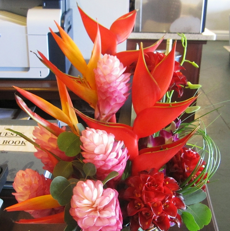 Floral display in the Club Lounge.